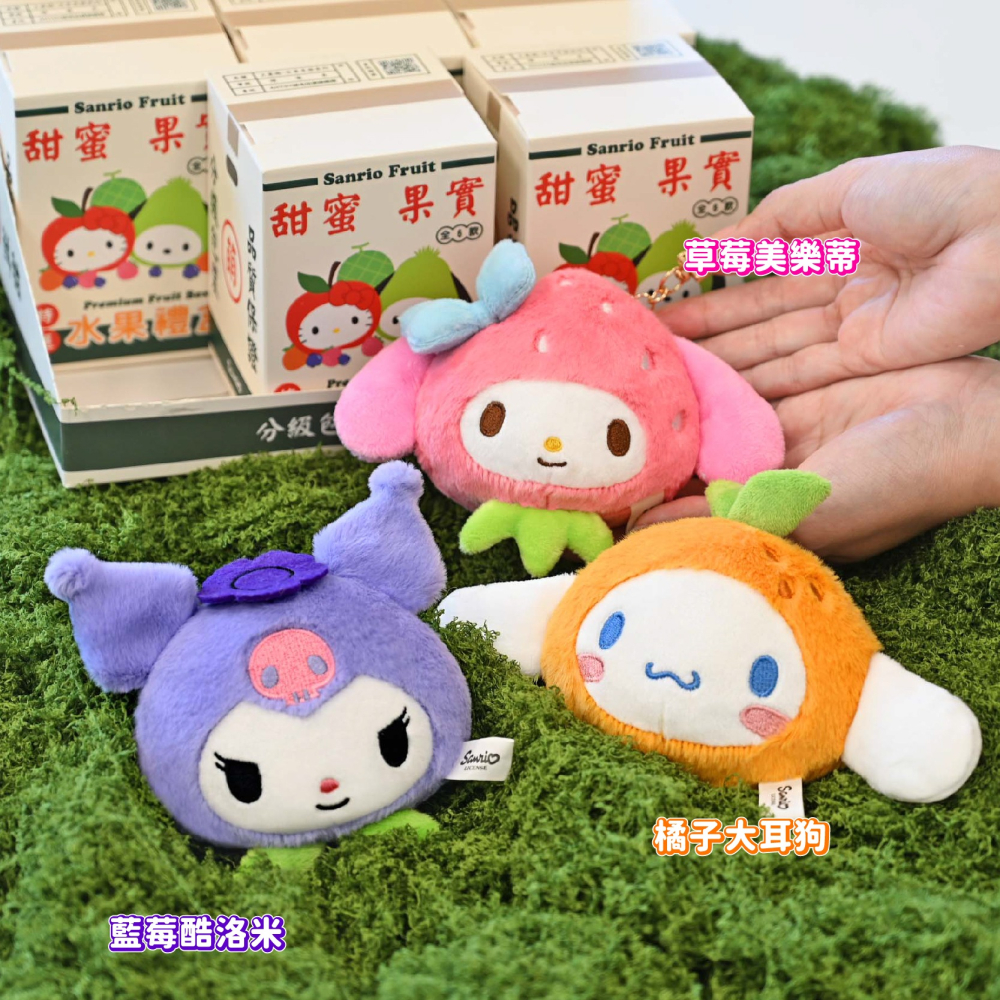 三麗鷗 水果系列 盲盒 盲抽 盒玩 吊飾 掛飾 掛件 鑰匙圈 酷洛米 Kitty 布丁狗 帕恰狗 大耳狗 美樂蒂-細節圖4