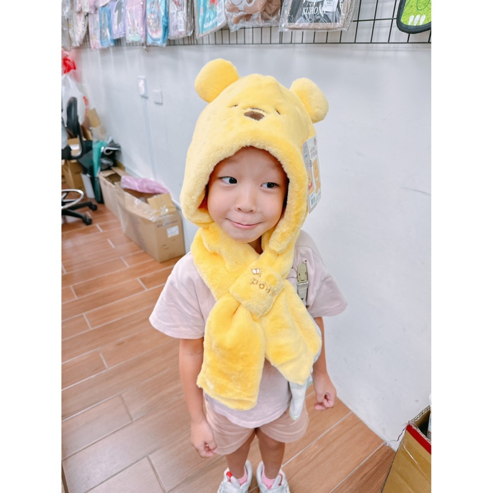 三麗鷗 大耳狗 酷洛米 迪士尼 小熊維尼 艾莎 Elsa 保暖帽子圍巾 冬天禦寒 冬天保暖 圍巾 帽子 毛帽-細節圖2