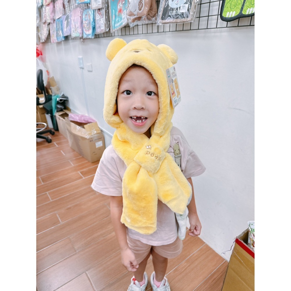 三麗鷗 大耳狗 酷洛米 迪士尼 小熊維尼 艾莎 Elsa 保暖帽子圍巾 冬天禦寒 冬天保暖 圍巾 帽子 毛帽-細節圖3