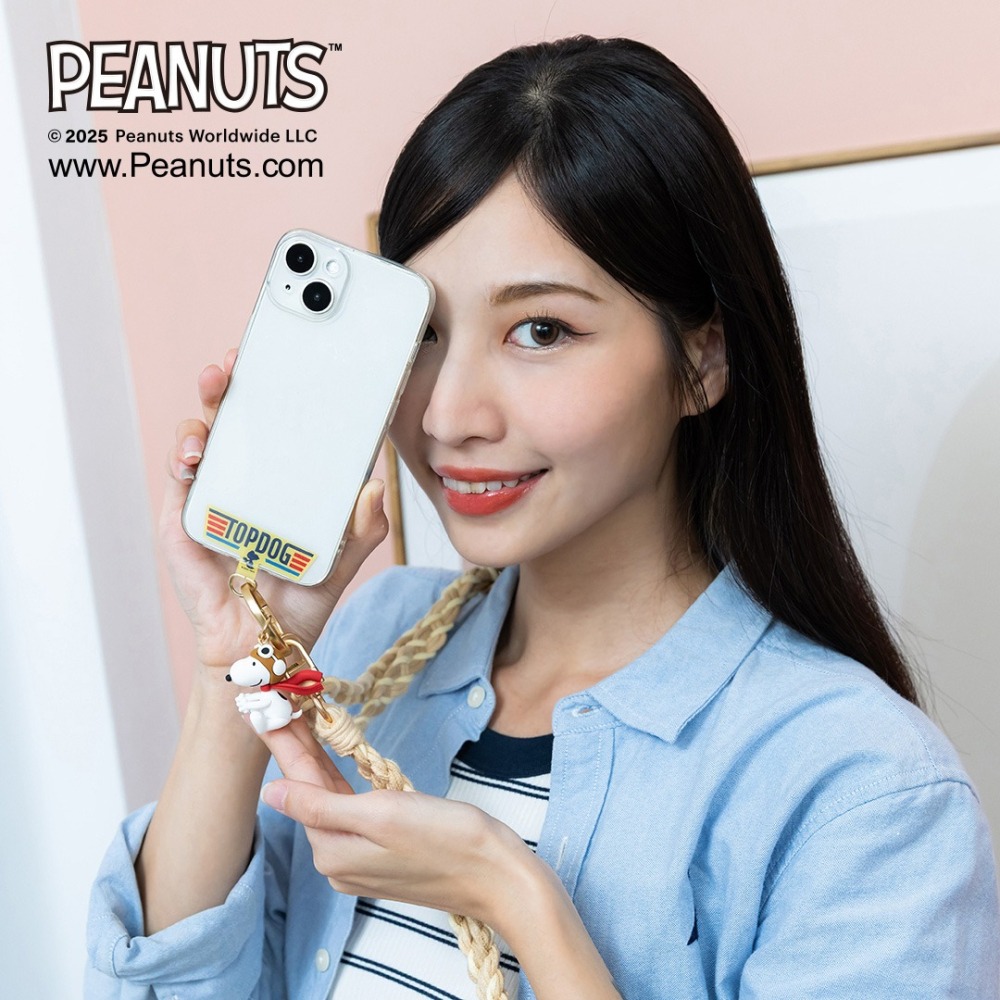 【7-ELEVEN 門市團購】infoThink 訊想科技 史努比 飛行 手機編織頸掛繩 手機掛繩 公仔吊繩-細節圖2