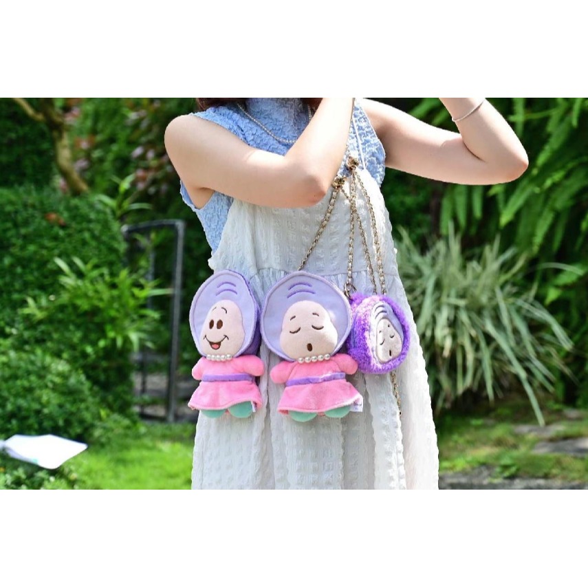 迪士尼 牡蠣寶寶 整身鏈帶包 9吋 斜背包 背包 兒童背包 娃娃 玩偶-細節圖2