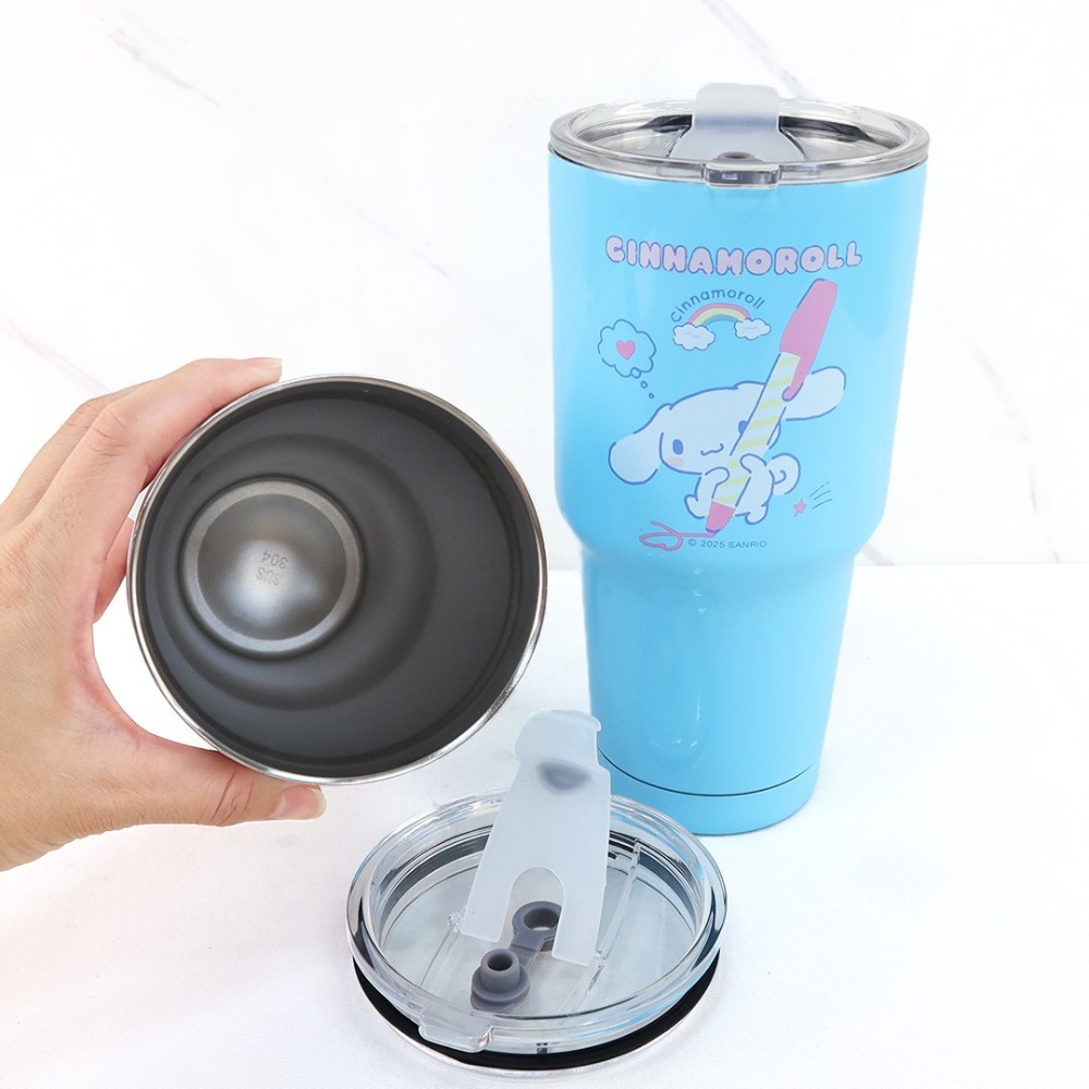 三麗鷗 大耳狗 帕恰狗 900ml 不鏽鋼冰霸杯 冰壩杯 保溫杯 保冰杯 冰霸杯-規格圖2