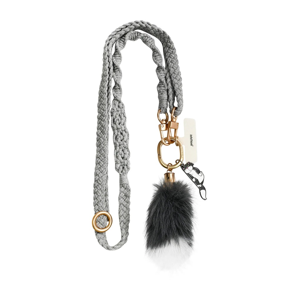 【限時購】infothink 訊想科技 迪士尼 魯斯佛 貓咪 手機編織頸掛繩 手機掛繩-細節圖2