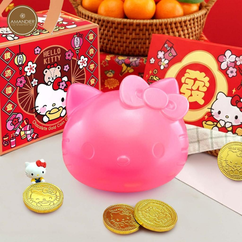 三麗鷗 Kitty 富貴平安撲滿禮盒 存錢筒 撲滿 公仔 擺飾 新年 過年 禮盒 送禮-細節圖2