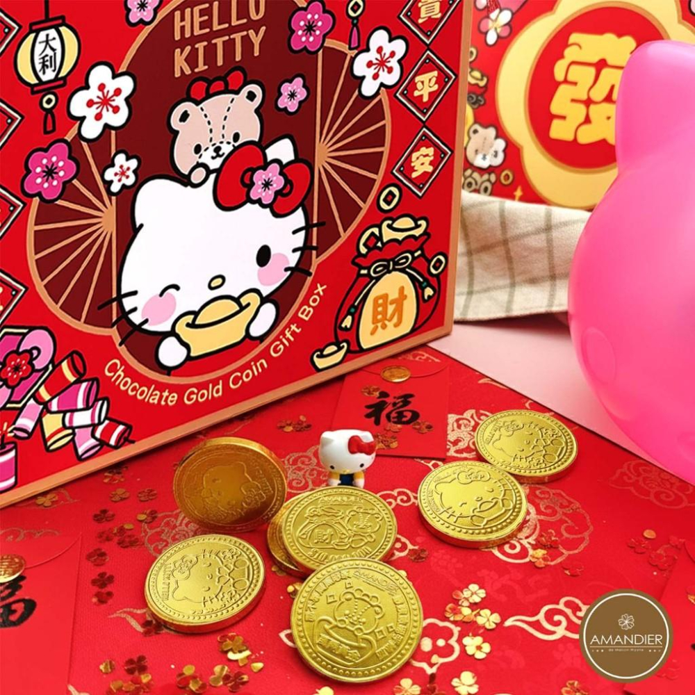 三麗鷗 Kitty 富貴平安撲滿禮盒 存錢筒 撲滿 公仔 擺飾 新年 過年 禮盒 送禮-細節圖3