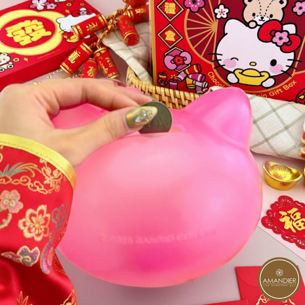 三麗鷗 Kitty 富貴平安撲滿禮盒 存錢筒 撲滿 公仔 擺飾 新年 過年 禮盒 送禮-細節圖5