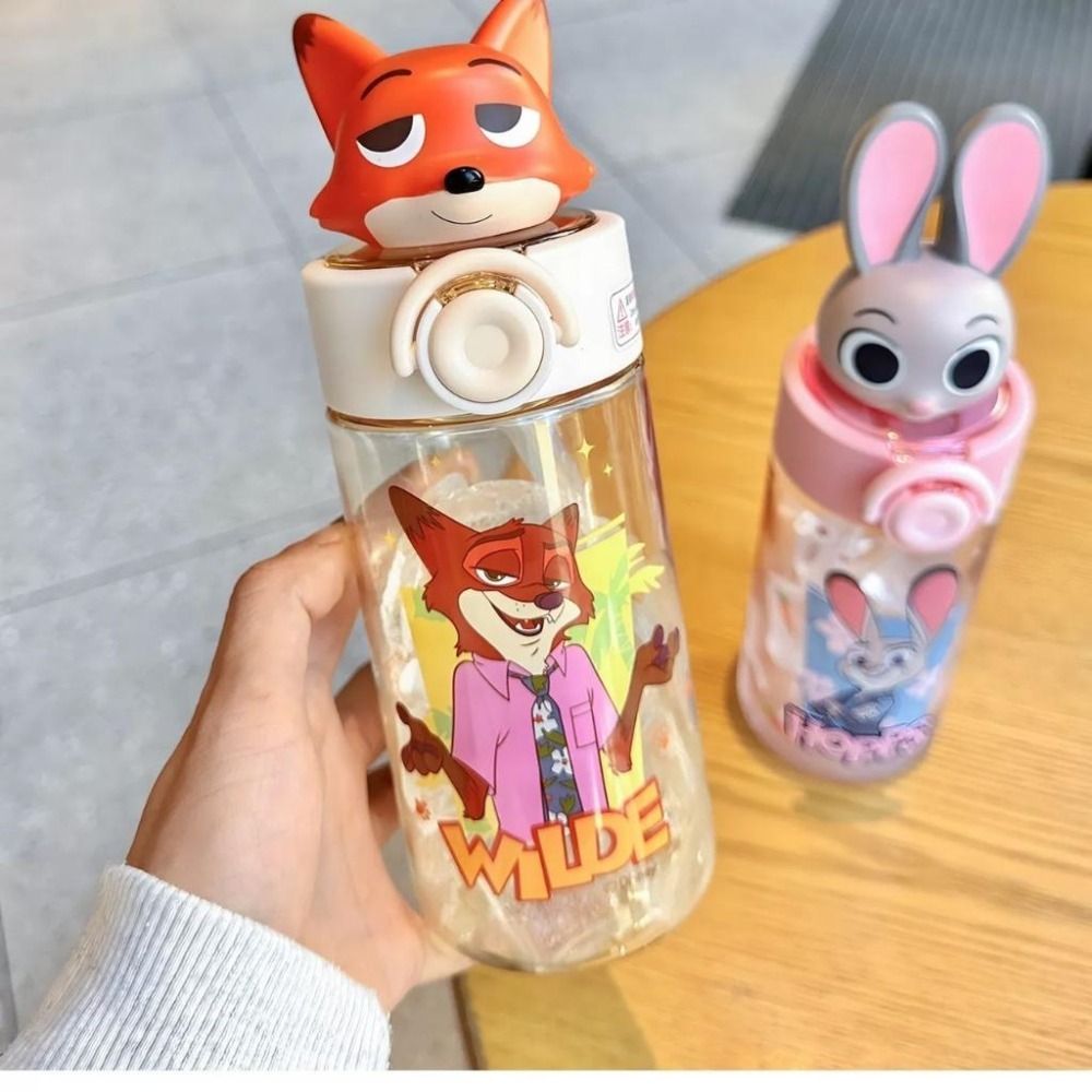 動物方城市 茱蒂 尼克 彈蓋公仔杯 500ml 水壺 兒童水壺-細節圖3