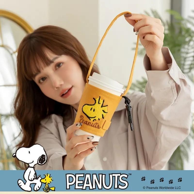 【限時購】史努比 SNOOPY 摺疊可掛飲料提袋 飲料提袋 飲料袋 半套式飲料袋-細節圖2