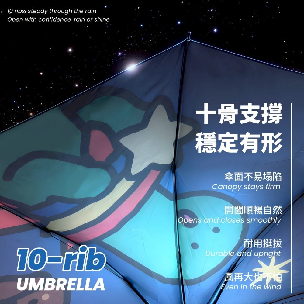 【限時購】JOGUMAN 27吋巨無霸摺疊手開傘 巨無霸傘 雨傘 手開傘 防曬 雨具-細節圖3
