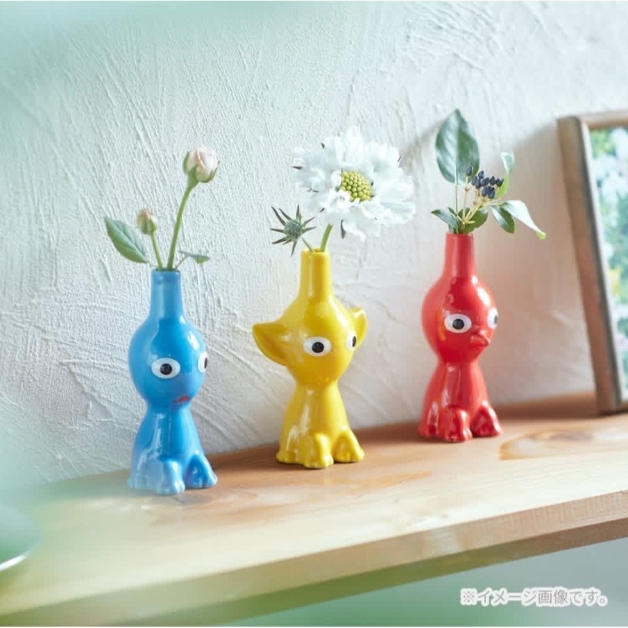 【限時購】日本限定 Pikmin 皮克敏造型陶瓷花瓶 花瓶 插花 任天堂 Nintendo-細節圖2
