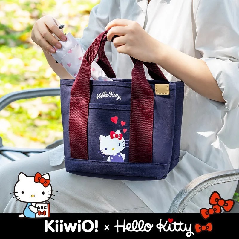 三麗鷗 酷洛米 Kitty 大耳狗 多隔層厚磅帆布兩用托特包 KATO 托特包 手提包-規格圖9