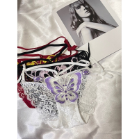 【任選三件只要$599】FU0017 刺繡蝴蝶細帶蕾絲內褲