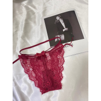 【任選三件只要$599】FU0031 法式腰間細帶睫毛蕾絲綁帶內褲