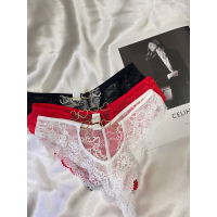 【任選三件只要$599】FU0018 法式愛心吊飾蕾絲丁字褲