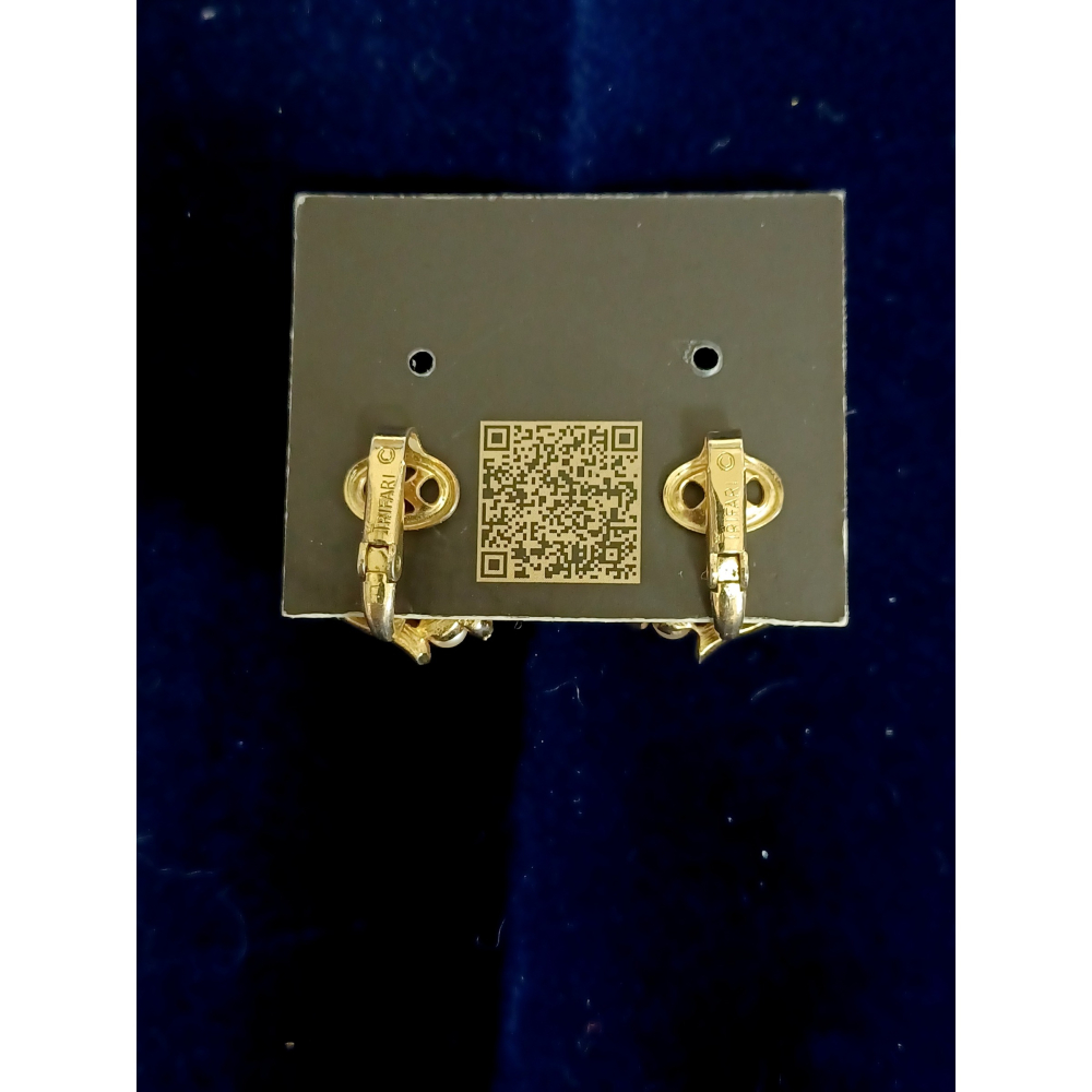 vintage jewelry Trifari 金色珍珠璇葉 夾式耳環 1280元-細節圖9