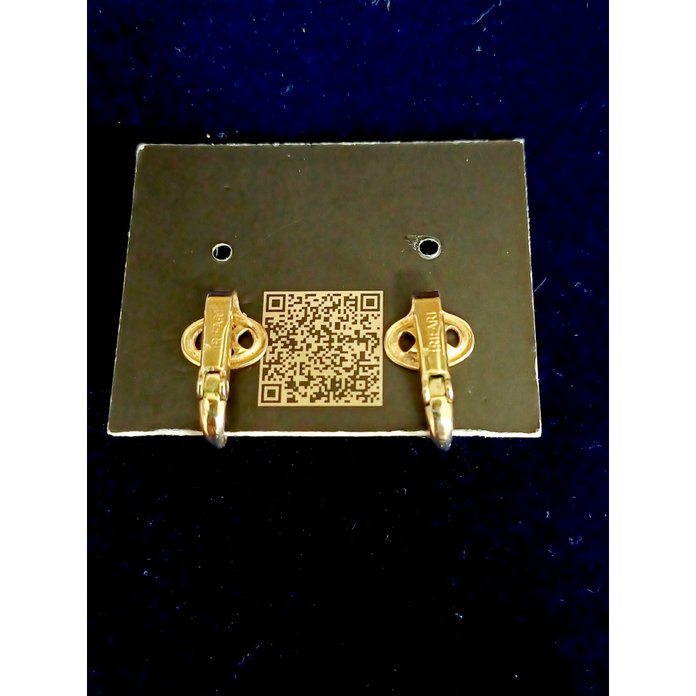 vintage jewelry Trifari 典雅金色仿珍珠圓形夾式耳環 820元-細節圖9