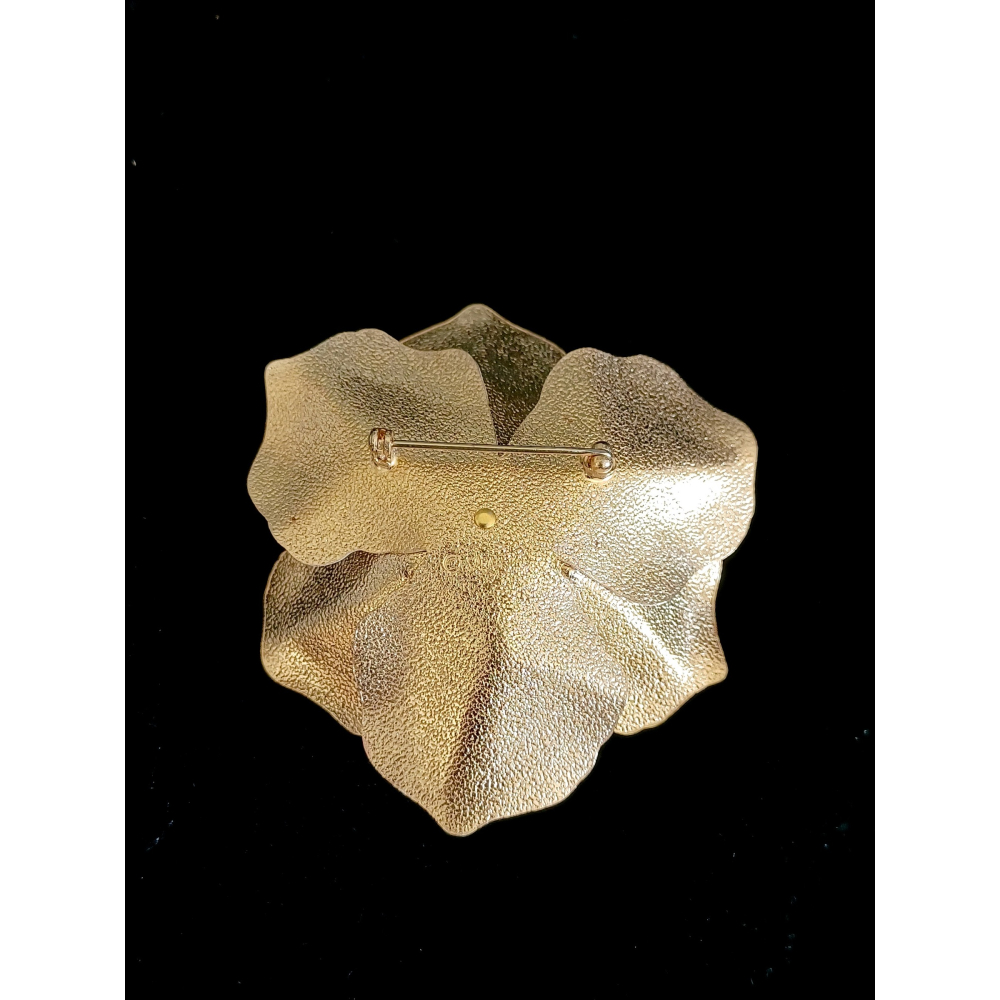 vintage jewelry Sarah cov  Camellia系列 白色琺瑯花 別針 1280元-細節圖9