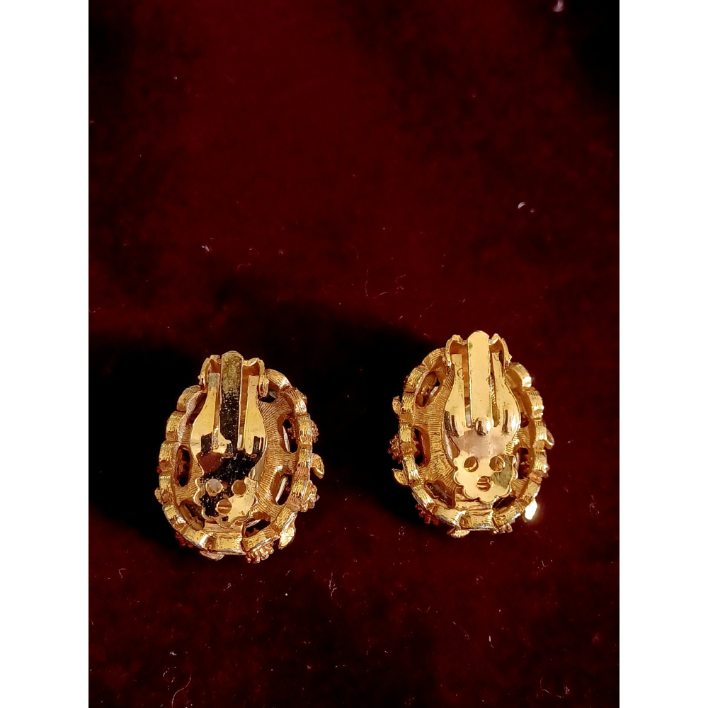 vintage jewelry  華麗粉紅水鑽 夾式耳環 680元-細節圖9