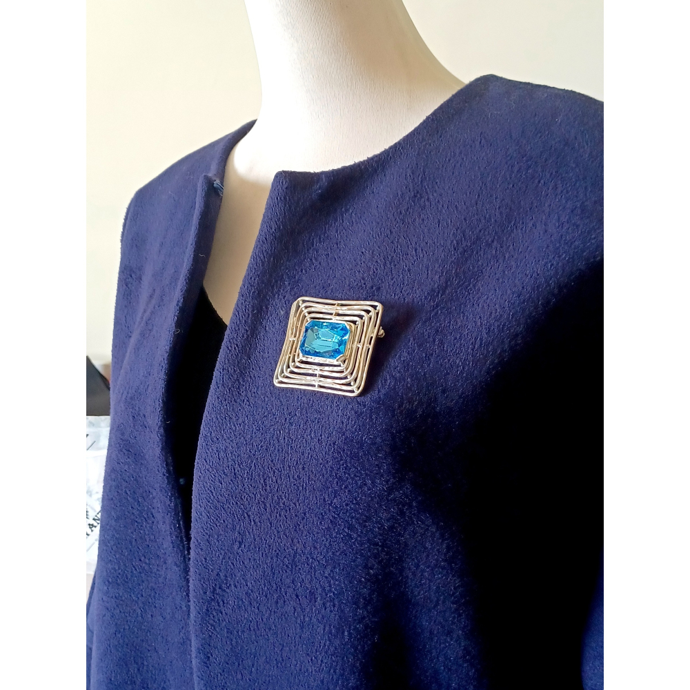 vintage jewelry  典雅迴圈萊茵 胸針 別針 880元-細節圖2