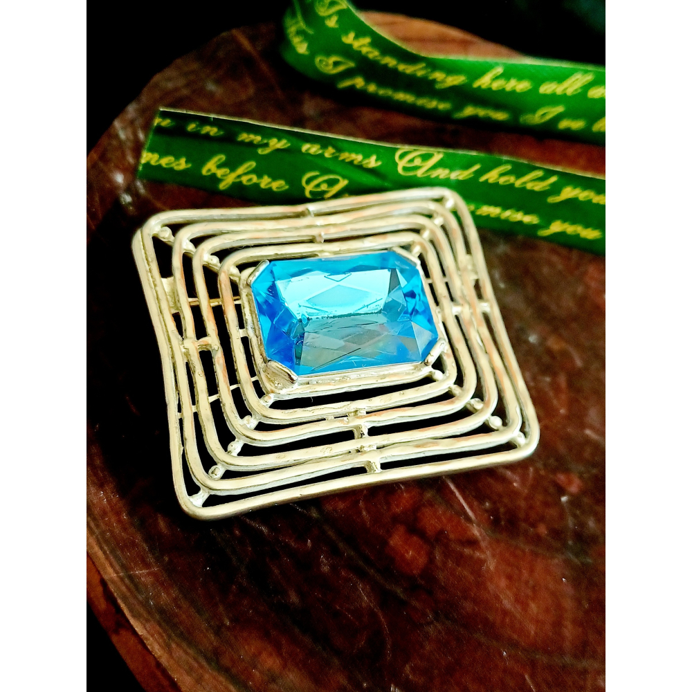 vintage jewelry  典雅迴圈萊茵 胸針 別針 880元-細節圖5