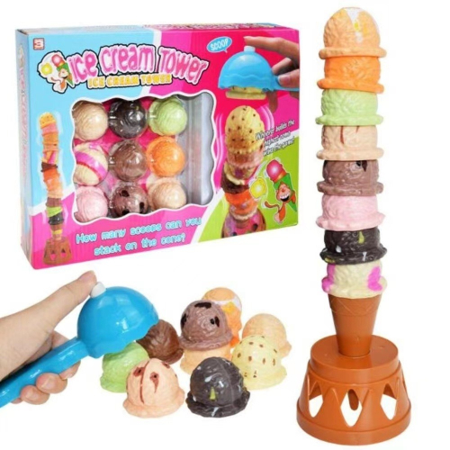 ❤️愛卡樂賣場❤️冰淇淋疊疊樂 冰淇淋玩具 疊疊樂 玩具 桌遊 親子互動