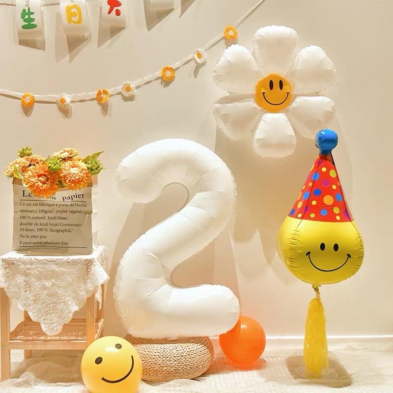 ❤️🌟台灣現貨/附發票🌟❤️愛卡樂賣場B323❤️40寸白色數字鋁膜氣球 生日佈置 週歲佈置 數字氣球 拍照必備-細節圖3
