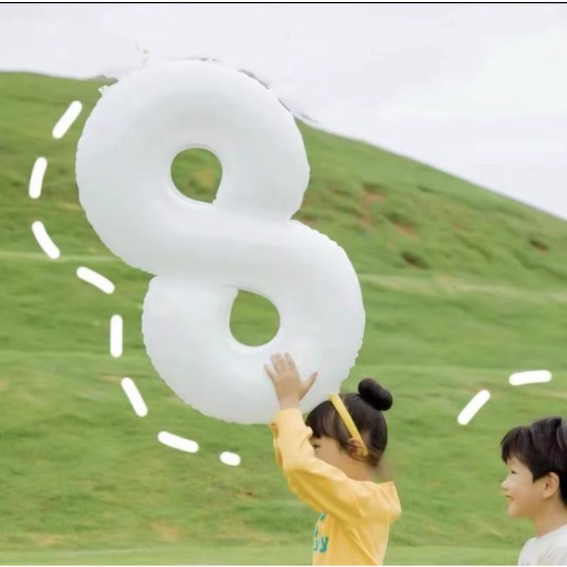 ❤️🌟台灣現貨/附發票🌟❤️愛卡樂賣場B323❤️40寸白色數字鋁膜氣球 生日佈置 週歲佈置 數字氣球 拍照必備-細節圖9