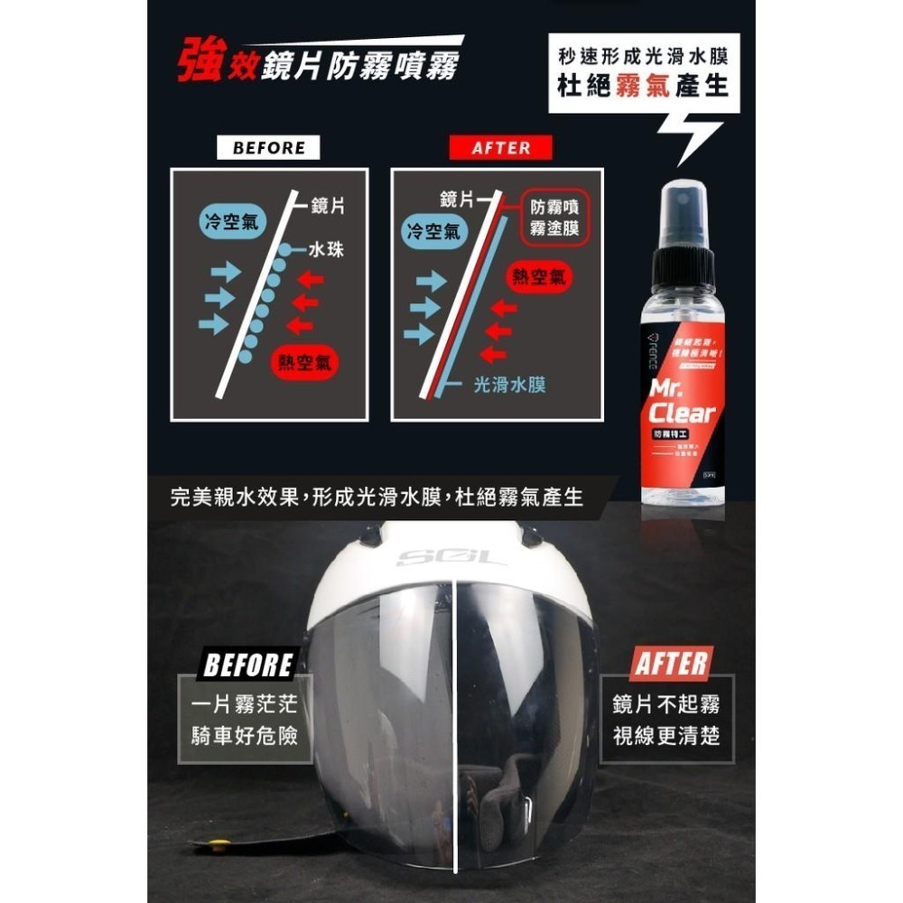 現貨秒出🥳 防禦工事 防霧特工 強效鏡片 防霧 安全帽 眼鏡 防霧噴霧 (50ml) TFACMC050 噴鏡內-細節圖2
