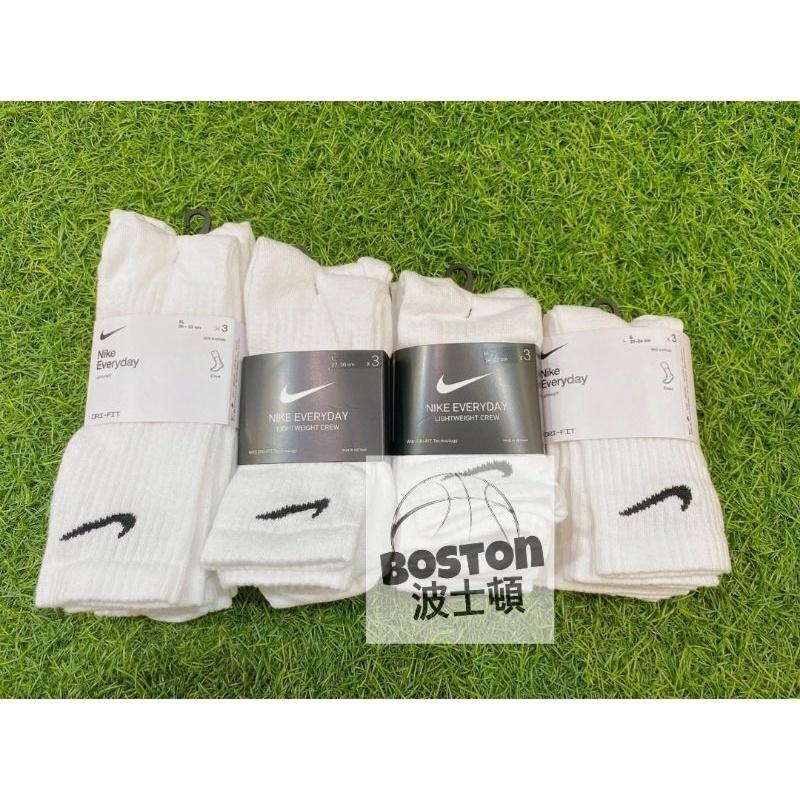 NIKE 現貨 台灣公司貨 NIKE長襪 勾勾長襪 運動 中筒襪 襪子 薄底 3雙一組 白SX7676 100 黑010-細節圖4