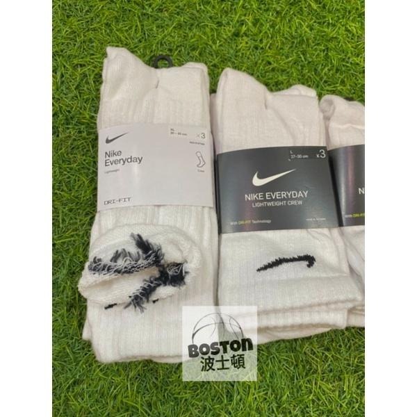 NIKE 現貨 台灣公司貨 NIKE長襪 勾勾長襪 運動 中筒襪 襪子 薄底 3雙一組 白SX7676 100 黑010-細節圖6