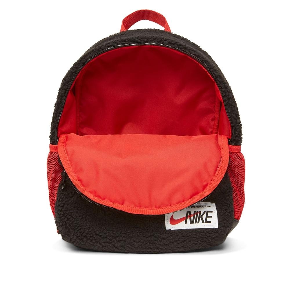 NIKE後背包 小包 雙肩包 運動 Y NK JDI MINI BKPK SHERPA CN 黑紅 FD4458 010-細節圖6