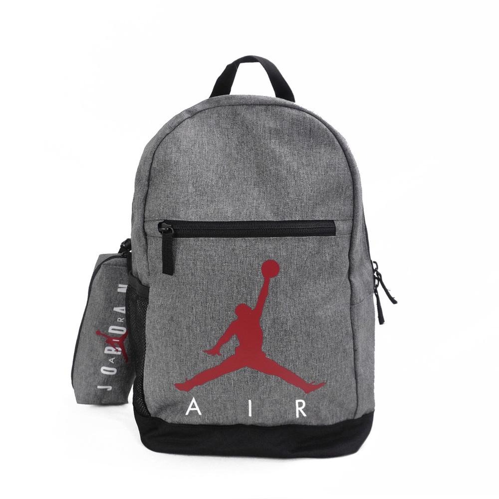 Jordan Air School 後背包 喬丹  背包 書包 塗鴉 輕量 筆袋 灰FJ6775-091 黑010-細節圖4