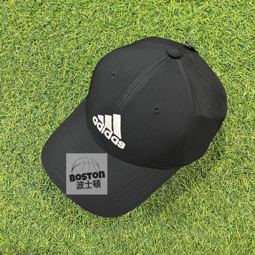 Adidas BBALLCAP LT EMB 運動帽 帽子 遮陽 老帽 鴨舌帽 透氣 黑 IB3244 白 II3552-細節圖2