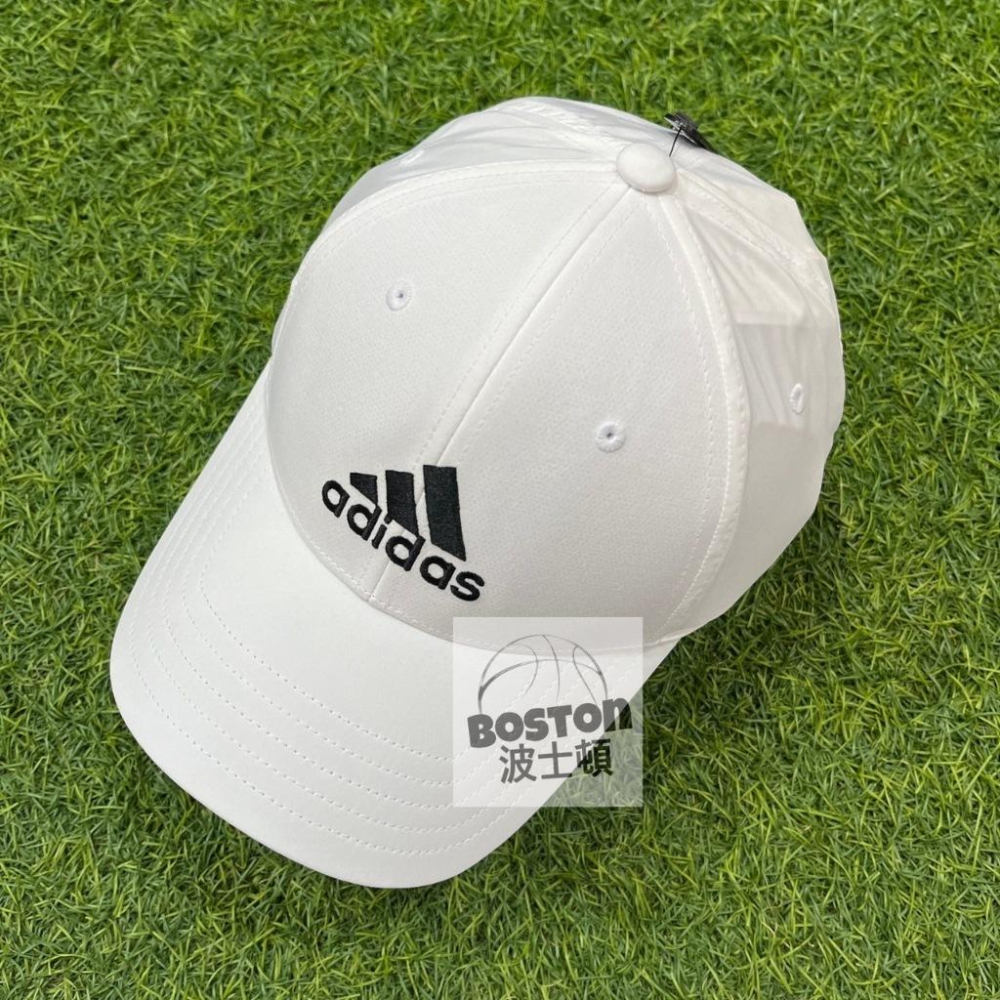 Adidas BBALLCAP LT EMB 運動帽 帽子 遮陽 老帽 鴨舌帽 透氣 黑 IB3244 白 II3552-細節圖3
