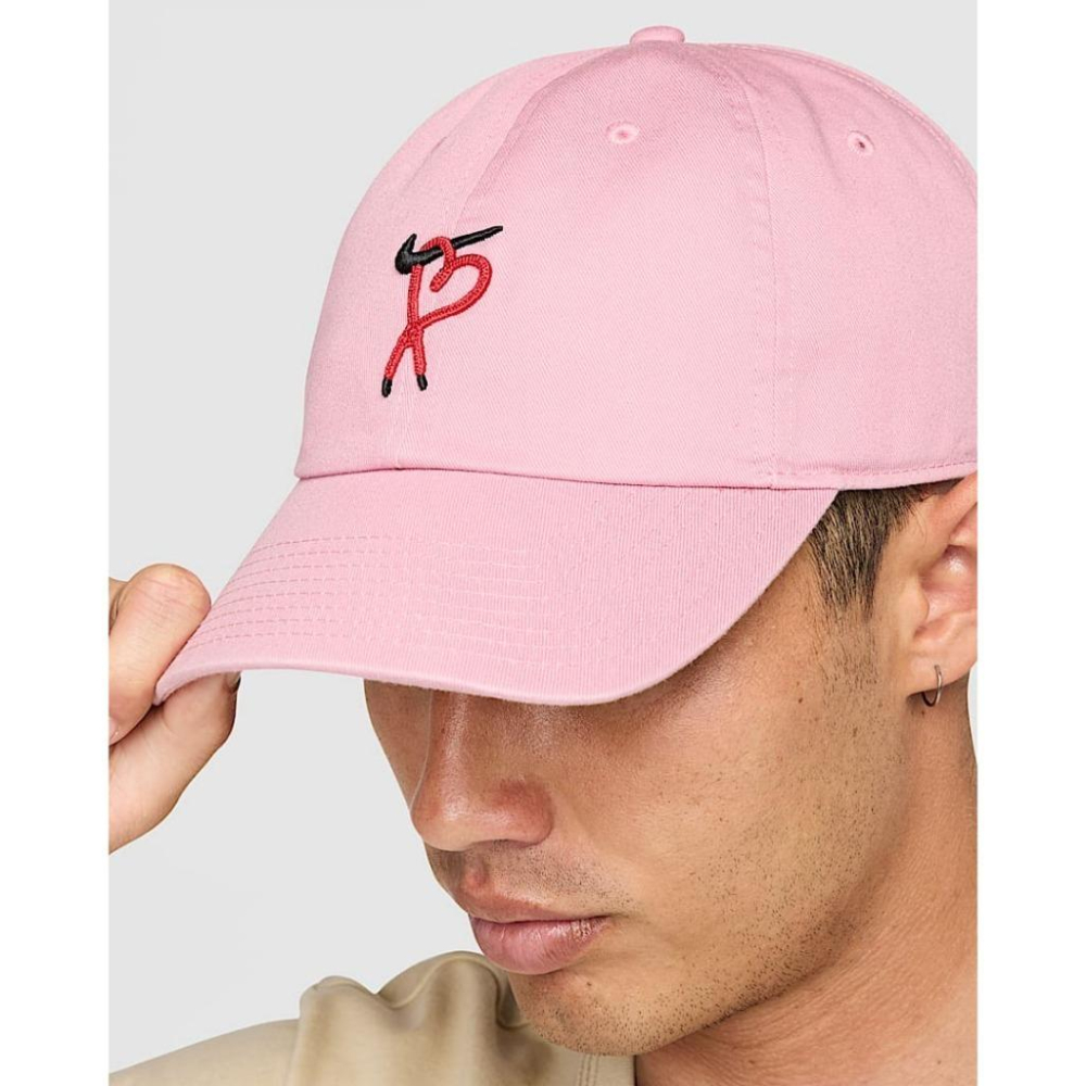 Nike Club 帽子 老帽 運動 休閒 刺繡 愛心 運動帽 休閒帽 情侶帽 棉 粉色 HV8697 699-細節圖2