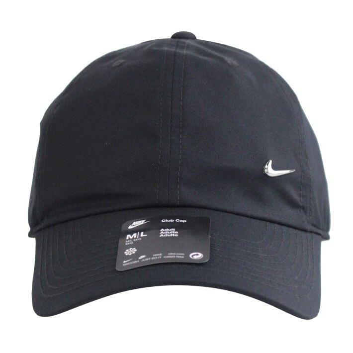 Nike Dri-FIT Club 金屬 Swoosh 軟帽 帽子 透氣 運動 透氣帽 運動帽 黑 FB5372 010-細節圖2