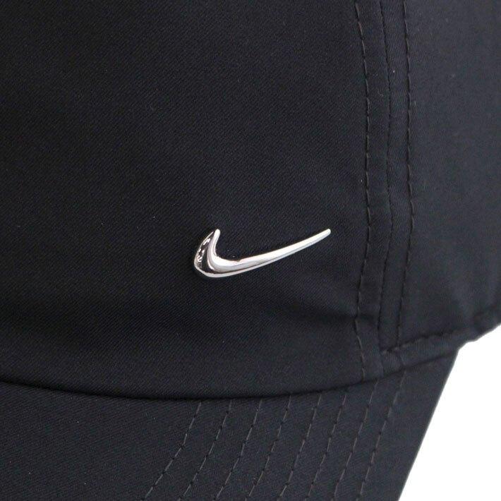 Nike Dri-FIT Club 金屬 Swoosh 軟帽 帽子 透氣 運動 透氣帽 運動帽 黑 FB5372 010-細節圖4