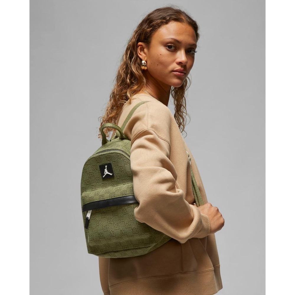 Jordan 喬丹 飛人喬丹 喬丹包 後背包 小包 背包 潮包 FJ9679 390 軍綠-細節圖3