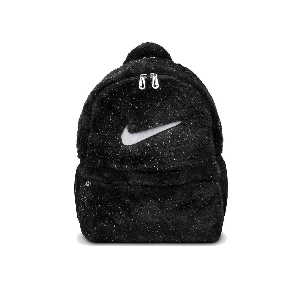 Nike BACKPACK 毛毛 小包 書包 背包 毛毛包 外出包 後背包 黑 FZ1330 010 白113-細節圖3