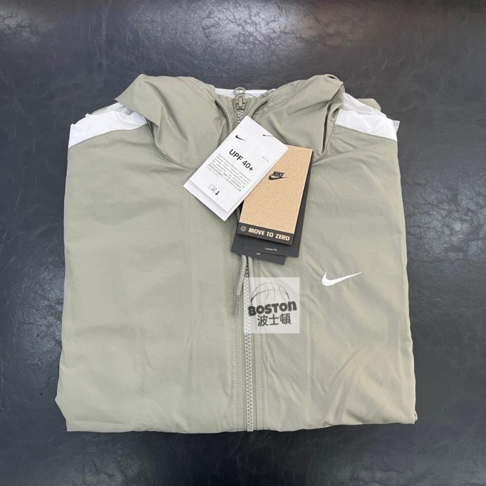 Nike Sportswear 外套 連帽 防曬 慢跑 休閒 外套 寬鬆 40+ FV6299 綠 320 米白 104-細節圖2
