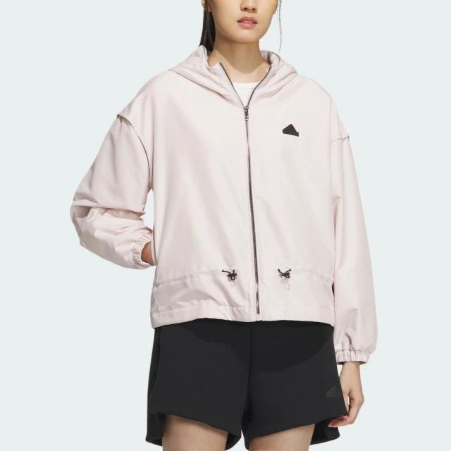 Adidas 外套 女款 連帽 運動外套 風衣外套 內刷毛 亞規 TECH WV JKT 藍IZ3167 粉IM8815-細節圖7
