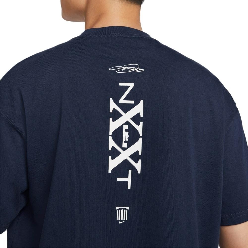 Nike LBJ Max90 Tee 男款 寬鬆 純棉 短袖 巴黎奧運 美國隊配色 白 FZ8076 100 藍410-細節圖9