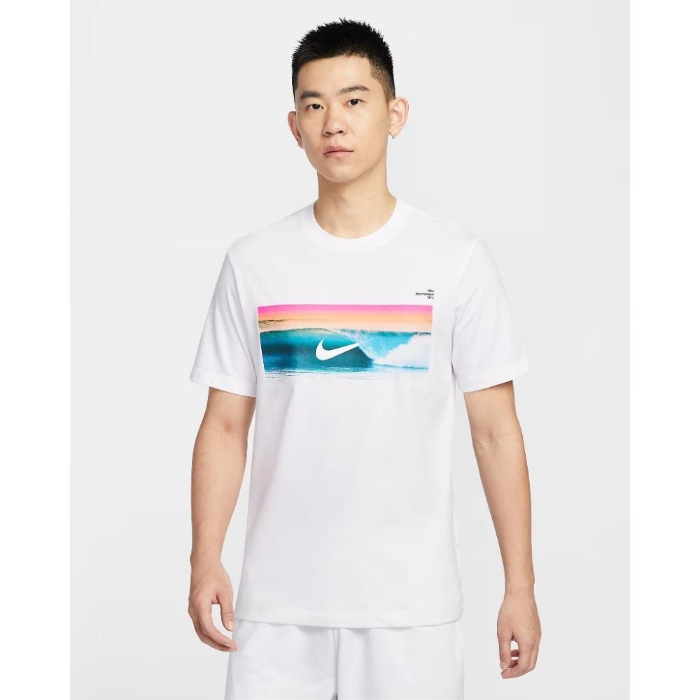 Nike Sportswear 短袖 上衣 T恤 海浪 彩色 經典 休閒 純棉 HJ0761 白 100 黑 010-細節圖4