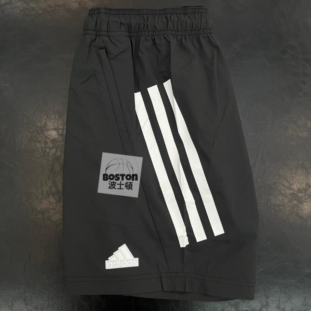Adidas FUTURE ICONS 3-STRIPES WOVEN SHORTS 男款 短褲 輕薄 黑 IR9221-細節圖2
