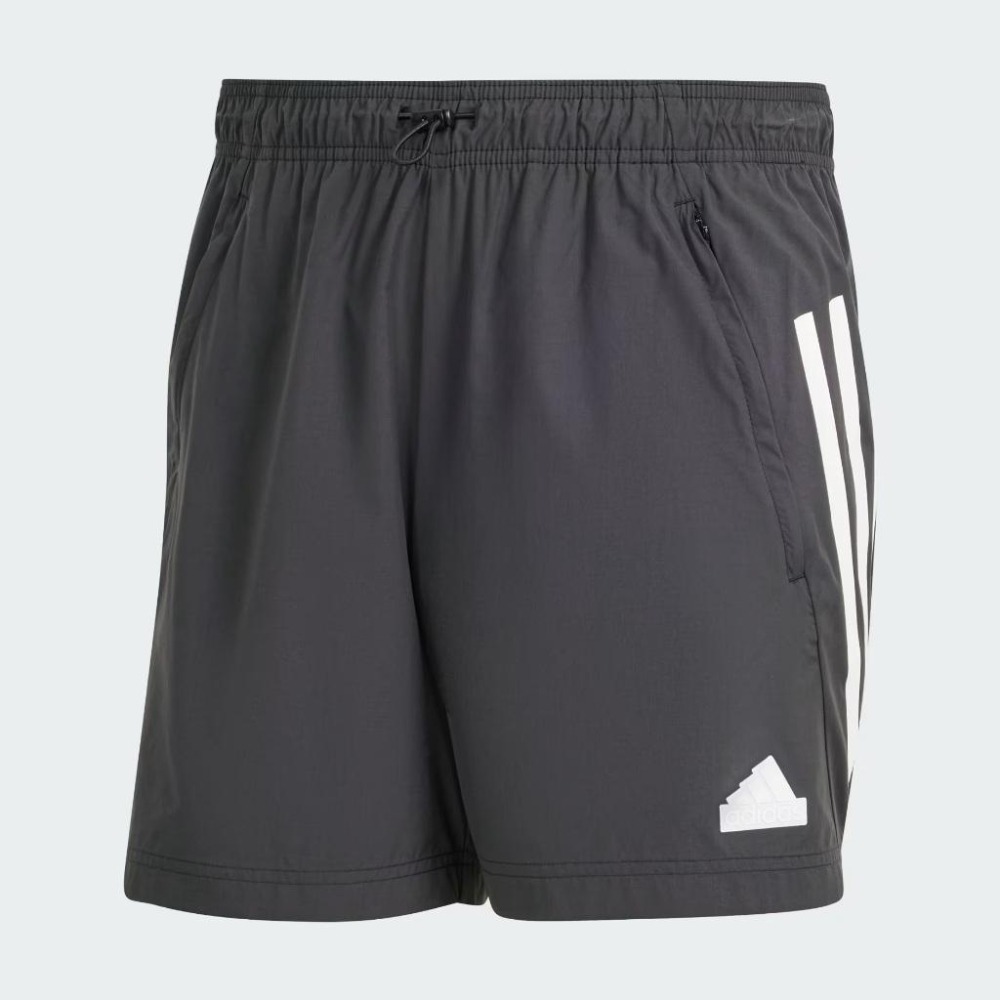Adidas FUTURE ICONS 3-STRIPES WOVEN SHORTS 男款 短褲 輕薄 黑 IR9221-細節圖3