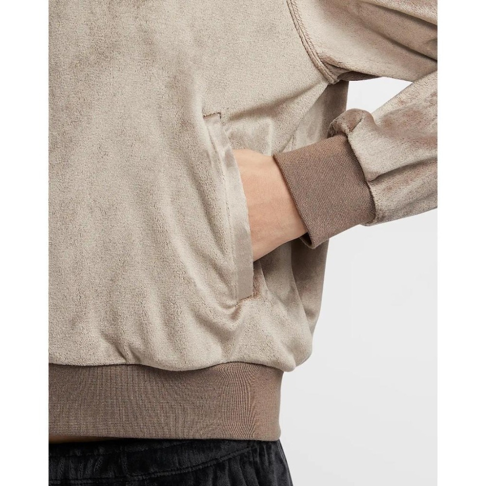 Nike Sportswear Chill Knit 舒適 毛毛 絲絨 外套 HJ0958 米白 104 棕色 233-細節圖4