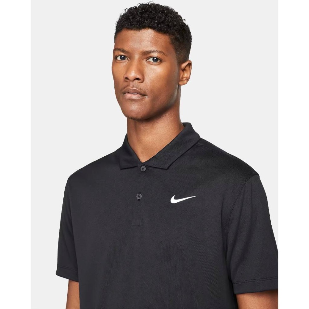 Nike Court Dri-FIT 短袖 運動 休閒 透氣 運動衫 網球衫 Polo衫 黑色 DH0857 010-細節圖3