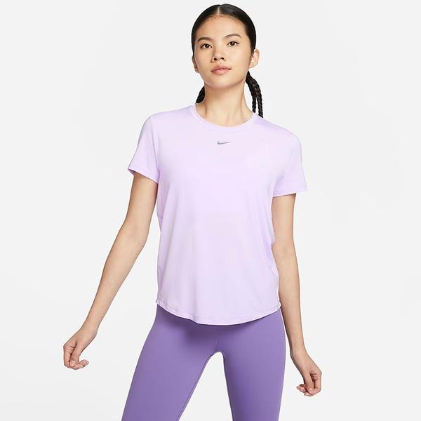 Nike 女款 排汗衣 慢跑衣 上衣 瑜珈 跑步 速乾 透氣 短袖 亮紫 FN2799512 深紫509 綠361-細節圖5