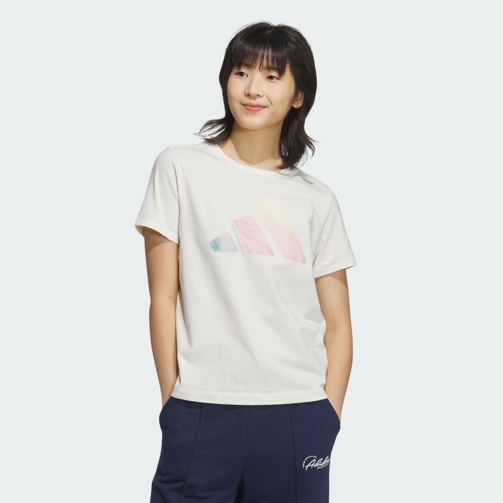 Adidas 大logo 短袖 上衣 運動 休閒 T恤 JL6284 (實體偏黃) JL6285 (實體偏土黃)-細節圖3