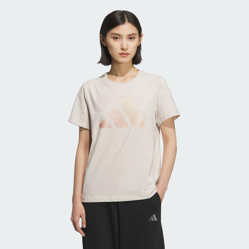 Adidas 大logo 短袖 上衣 運動 休閒 T恤 JL6284 (實體偏黃) JL6285 (實體偏土黃)-細節圖5
